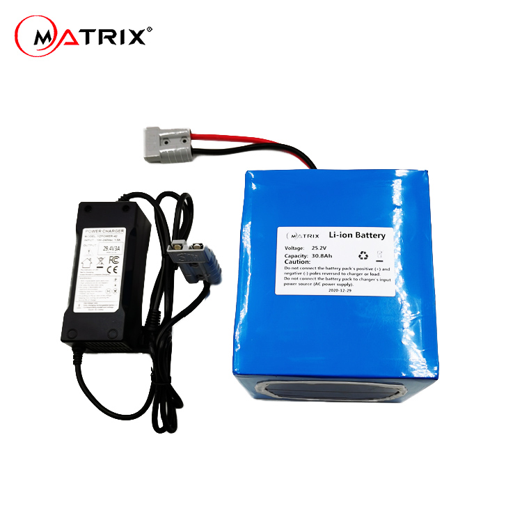 Matrix 25.2V 40AH lithium AGV battery pack