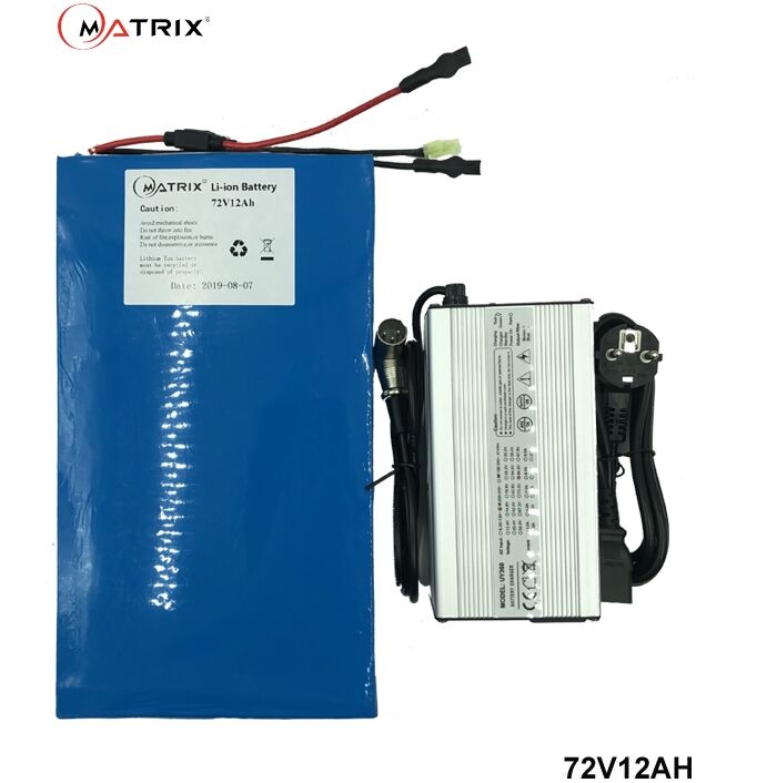 Matrix 72V 12Ah Lithium Battery Pack for Electric Bicycle Scooter Motorcycle